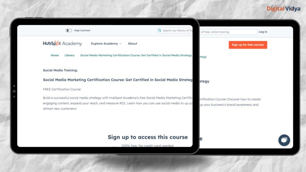 Hubspot academy smm course