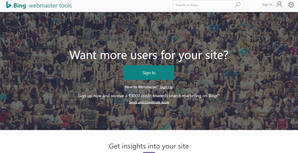 Bing webmaster
