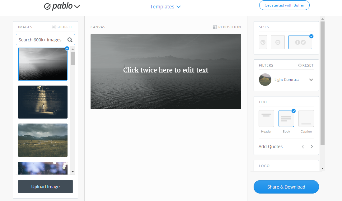 Blogging tools for creating images