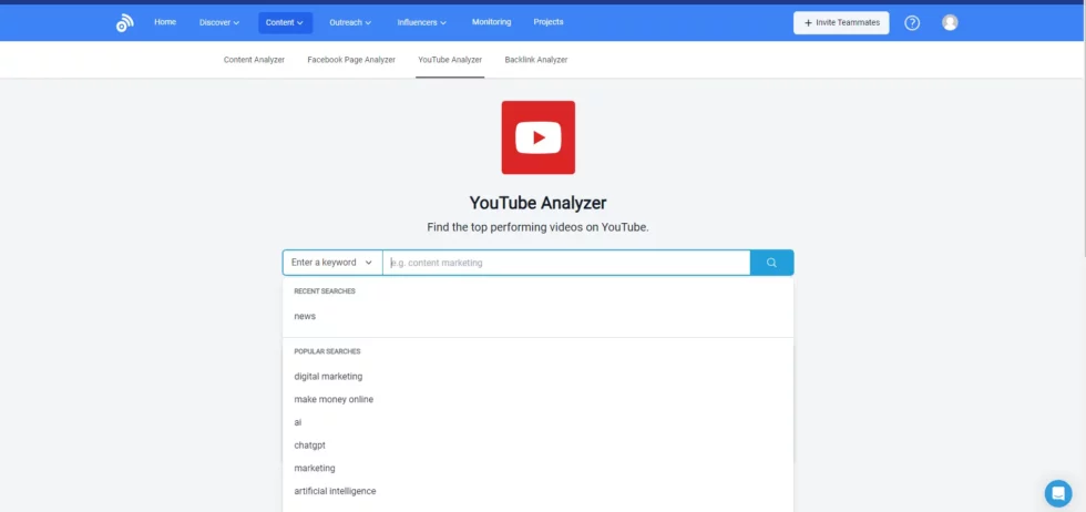 Discover top-performing youtube videos with buzzsumo's powerful content analyzer and youtube marketing tool.