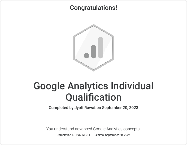 Google Analytics Certification