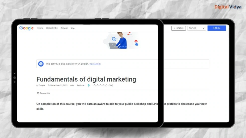 Google digital garage fundamentals of digital marketing