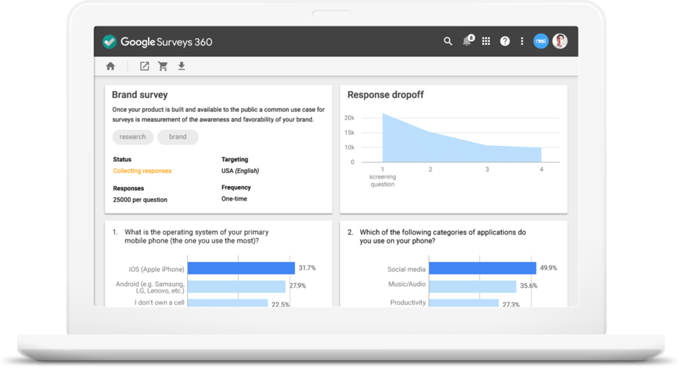 Google surveys 360 source google
