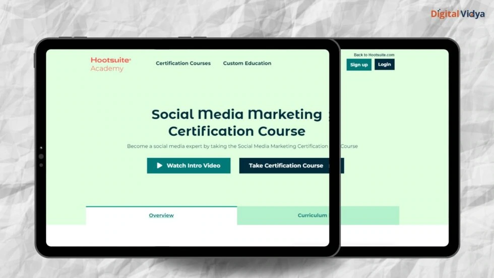Hootsuite academy social media marketing  course