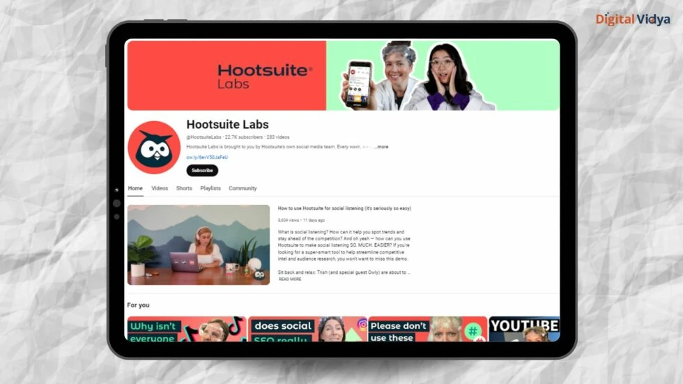 Hootsuite labs youtube channel