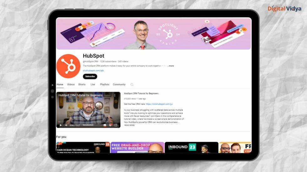 Hubspot marketing youtube