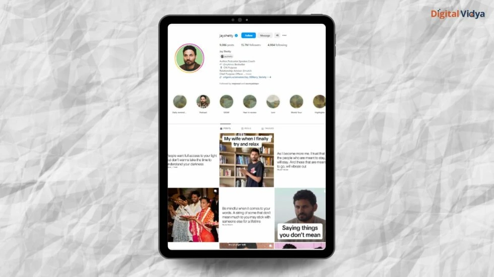 Jay shetty inspirational storyteller on instagram and social media
