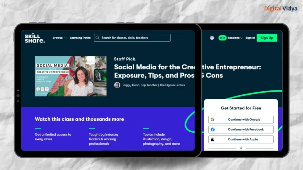 Skillshare social media marketing for creative entrepreneurs