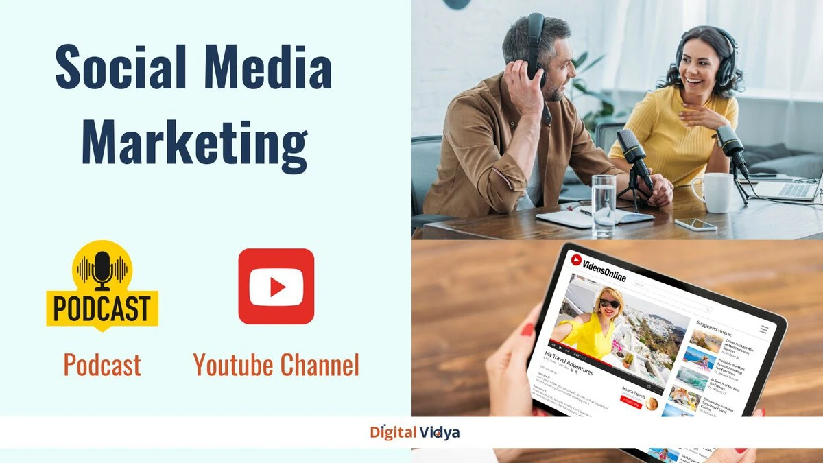 Social media marketing podcasts and youtube
