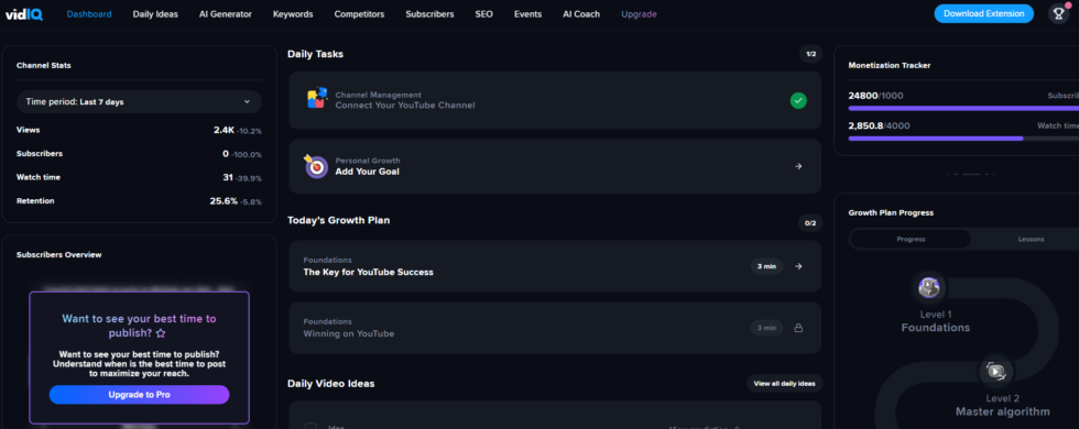 Vidiq youtube tool